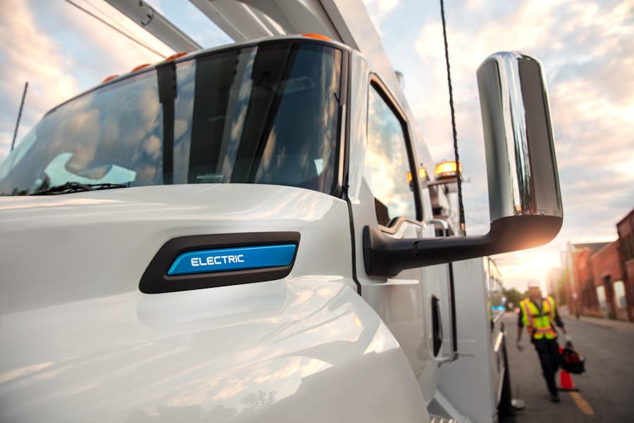 A close up of a truck