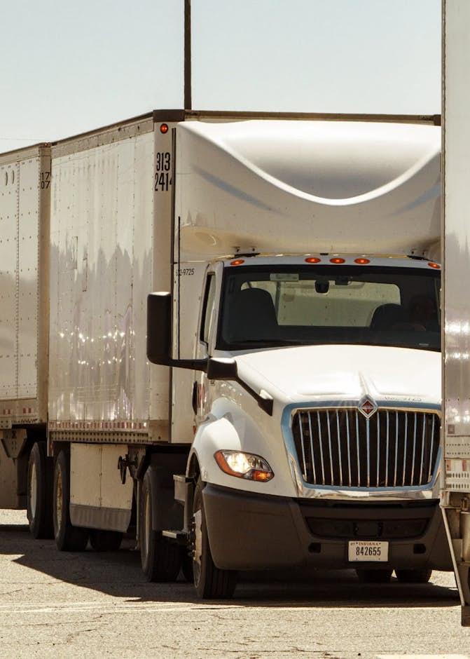 A truck on the road